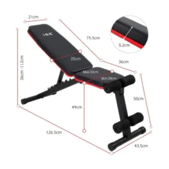 Banc de musculation réglable et déclinable pour home-gym capacité 150 kg