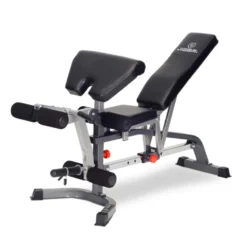 Banc de musculation réglable Titanium Strength avec pupitre à biceps et accessoire leg developer pour entraînement en homegym