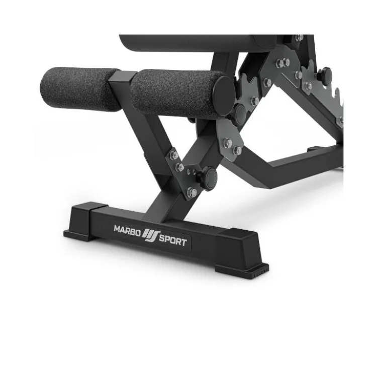 Banc de musculation robuste et multi-réglable avec rouleau de blocage pour abdominaux