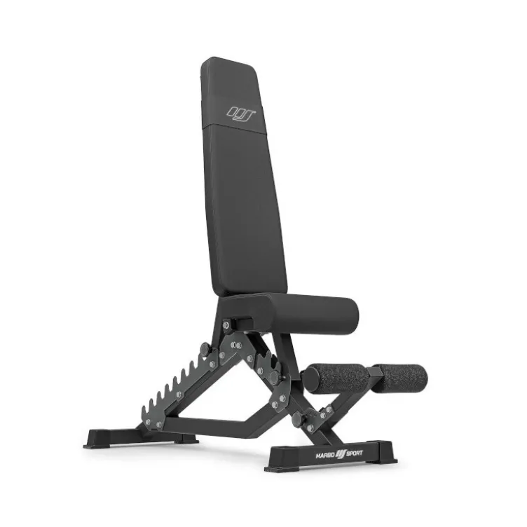 Banc de musculation robuste et multi-réglable avec rouleau de blocage pour abdominaux