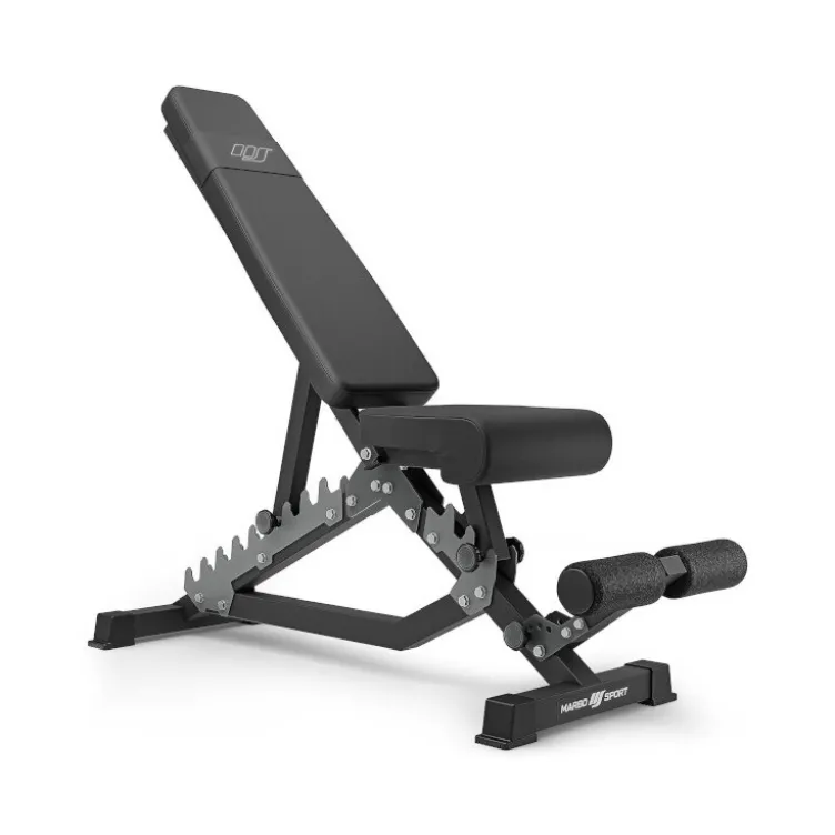 Banc de musculation robuste et multi-réglable avec rouleau de blocage pour abdominaux