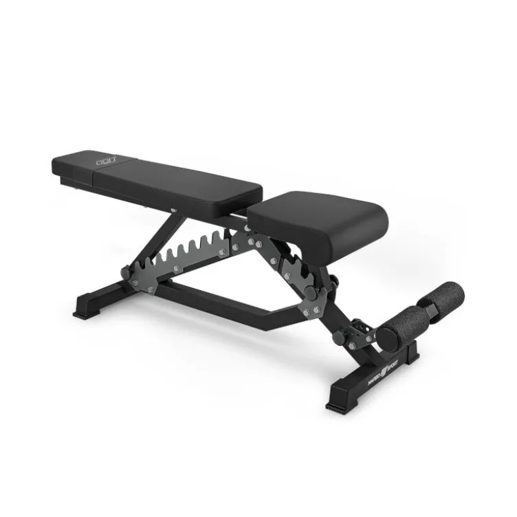 Banc de musculation robuste et multi-réglable avec rouleau de blocage pour abdominaux