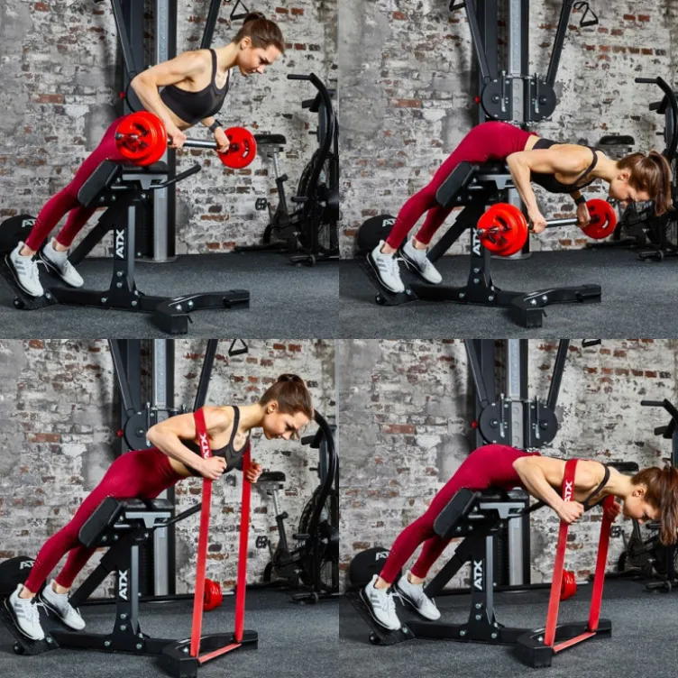 Banc hyperextension ATX 45° pour entraînement du dos capacité de charge +250 kg
