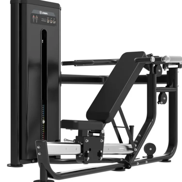 Banc Multipress 3 Fonctions Black Series RX à Charge Guidée avec Colonne de Poids 125 kg - Titanium Strength BSRX-S5