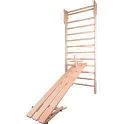 Banc mural en bois polyvalent pour espaces sportifs - 200 x 36 cm