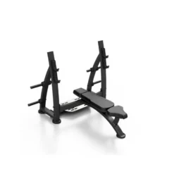 Banc plat olympique de développé couché charge 400 kg avec chandelles et supports de poids
