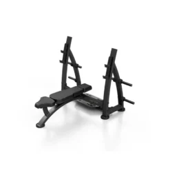 Banc plat olympique de développé couché charge 400 kg avec chandelles et supports de poids