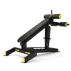 Banc pour musculation des abdominaux réglable avec poignée et roue de transport