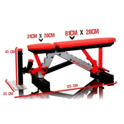 Banc professionnel capacité 1000 kg pour homegym de musculation