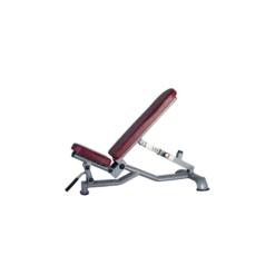 Banc réglable de musculation professionnel avec poignées et roues de transport