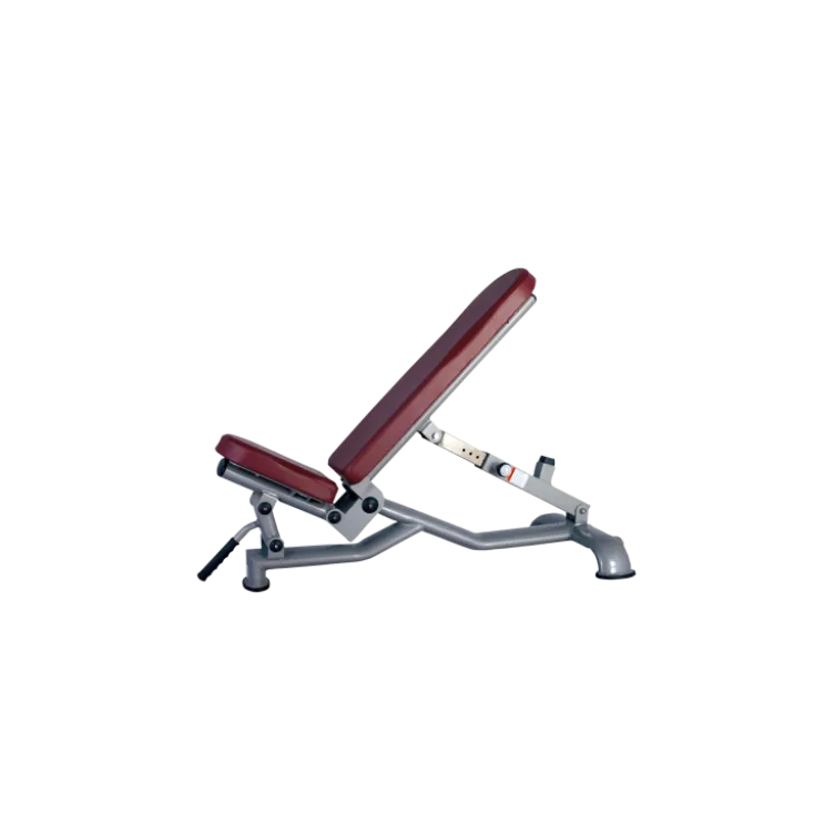 Banc réglable de musculation professionnel avec poignées et roues de transport