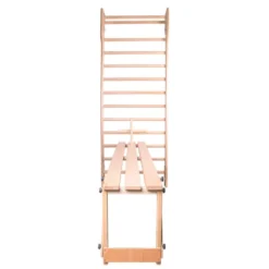 Banc réglable en bois pour espalier de crossfit - 200 x 35 x 3 cm