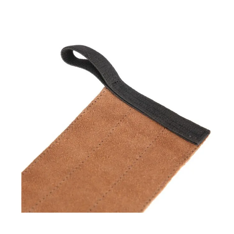 Bande de protection pour poignet en cuir naturel pour entraînement de musculation - Fermeture velcro