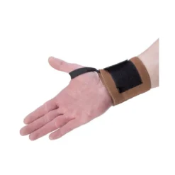 Bande de protection pour poignet en cuir naturel pour entraînement de musculation - Fermeture velcro