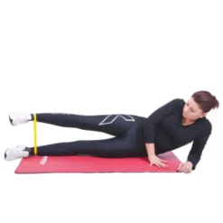 Bande de résistance jaune pour renforcement musculaire - longueur 27,5 cm flexible