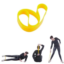 Bande de résistance jaune pour renforcement musculaire - longueur 27,5 cm flexible