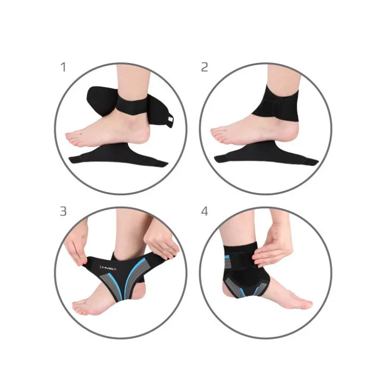 Bande en nylon de maintien sans couture pour renfort complet de la cheville - Attache velcro puissante