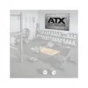 Bannière ATX 200x125 cm logo noir sur mur en pierre blanc