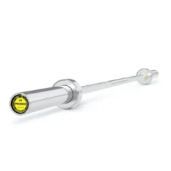 Barre chromée de musculation 120 cm pour disque de poids olympique
