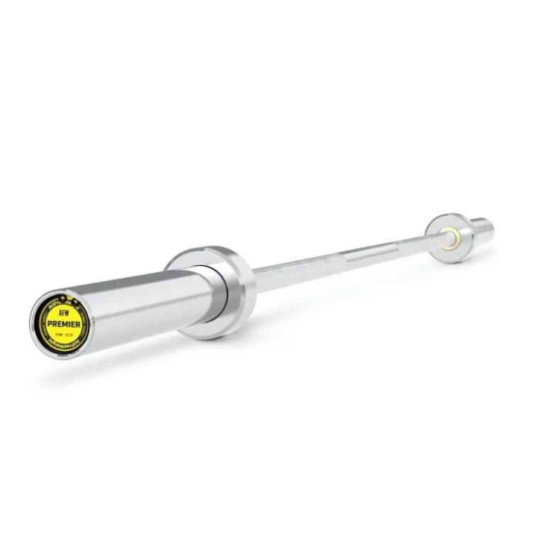 Barre chromée de musculation 120 cm pour disque de poids olympique