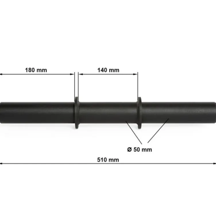 Barre courte 51 cm Fat Grip ATX pour amélioration de la force de préhension