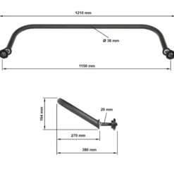 Barre de connexion pour chandelles et repose barres de musculation ATX