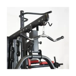 Barre de curl coudée entraînement biceps/triceps pour machine à poulie