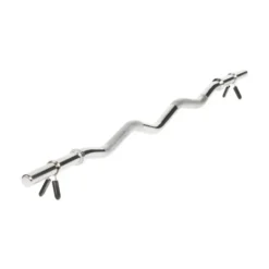Barre de curl EZ chromée 120 cm avec 2 colliers spinlock