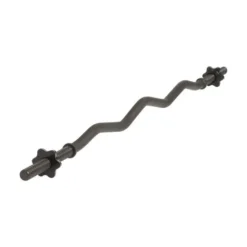 Barre de curl EZ noire 120 cm avec 2 colliers spinlock