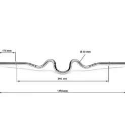 Barre de curl EZ standard 30 x 125 cm capacité de charge 170 kg
