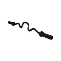Barre de curl EZ ultra incurvée en acier massif noire pour training des bras