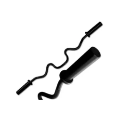 Barre de curl EZ ultra incurvée en acier massif noire pour training des bras