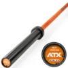 Barre de musculation 220 cm en céramique orange - Diamètre olympique - Capacité de charge 600 kg