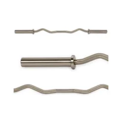 Barre de musculation curl EZ olympique ultra robuste de 135cm