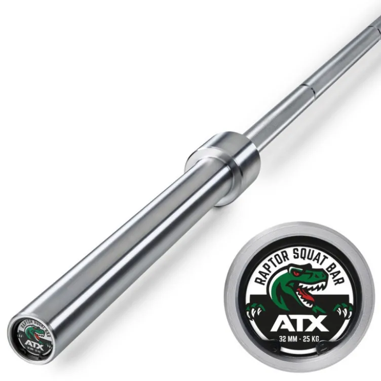 Barre de musculation droite 240 cm avec capacité de charge extrême 800 kg - Raptor Squat Bar ATX