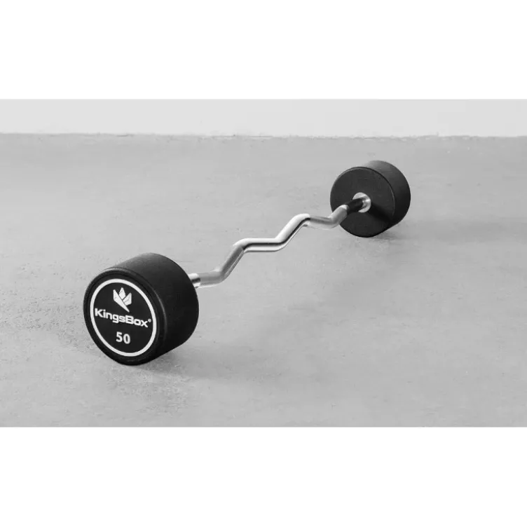Barre de musculation EZ préchargée de 10 kg à 50 kg compacte et robuste