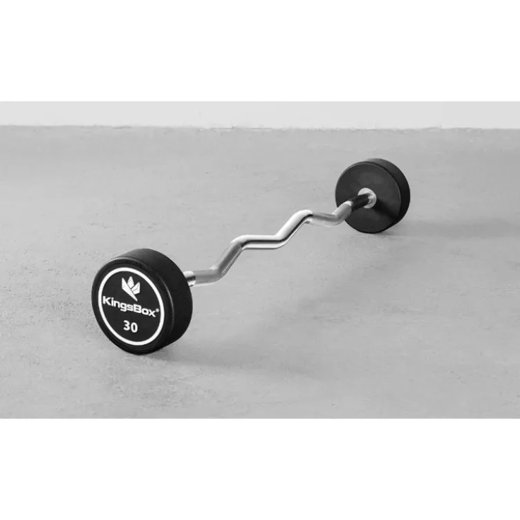Barre de musculation EZ préchargée de 10 kg à 50 kg compacte et robuste