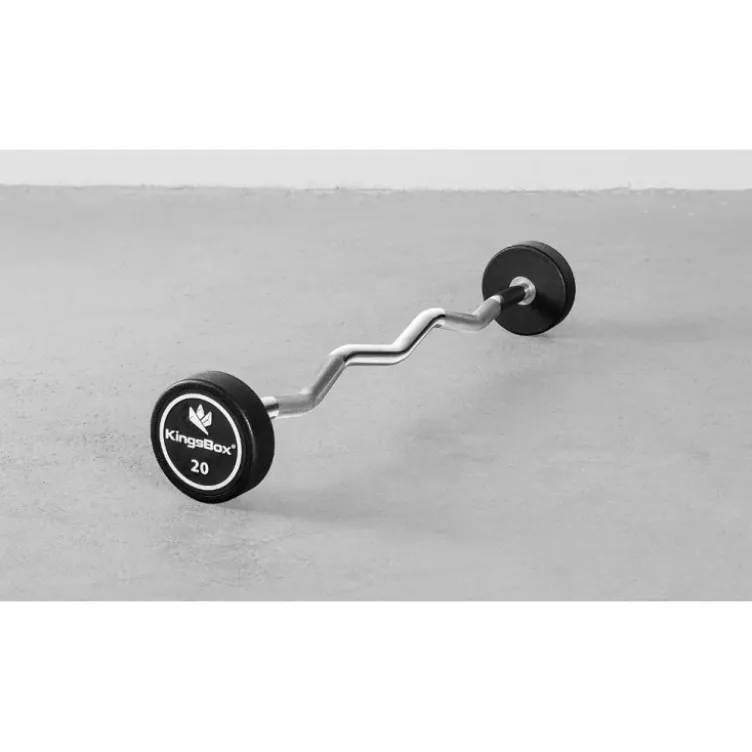 Barre de musculation EZ préchargée de 10 kg à 50 kg compacte et robuste