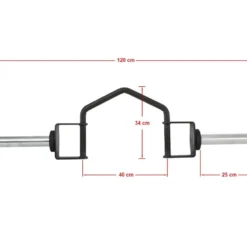 Barre de musculation incurvée prise marteau charge 150 kg