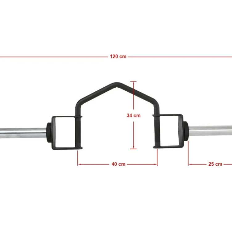 Barre de musculation incurvée prise marteau charge 150 kg