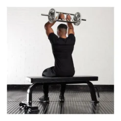 Barre de musculation multigrip pour triceps en acier chromé