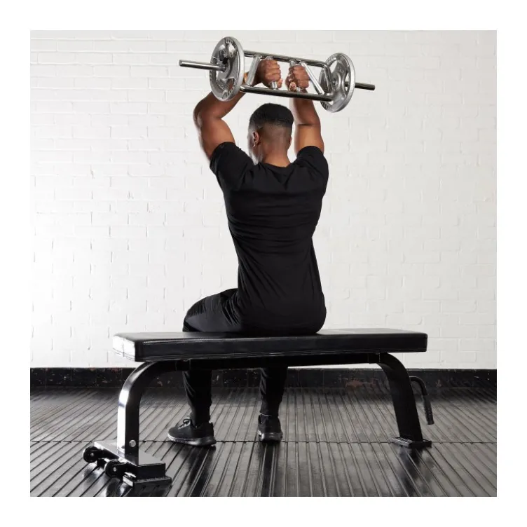Barre de musculation multigrip pour triceps en acier chromé