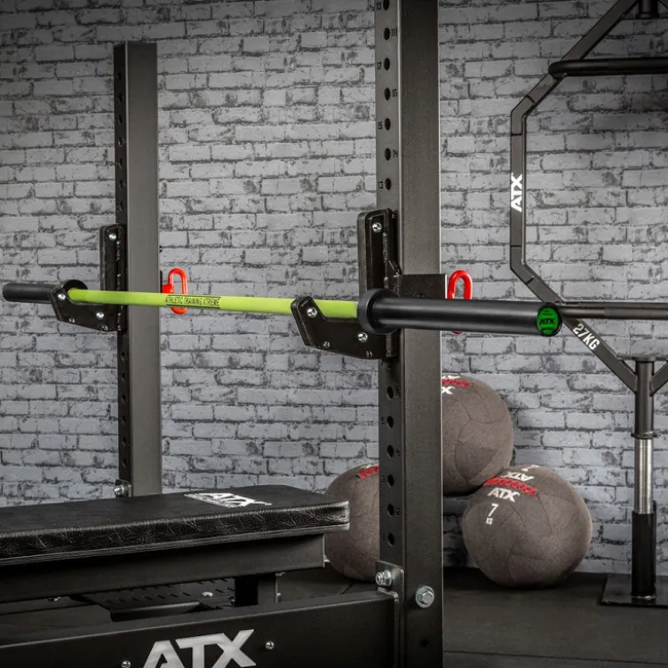 Barre de musculation olympique 50 mm avec revêtement vert "Zombie" - Capacité de charge 600 kg