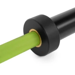 Barre de musculation olympique 50 mm avec revêtement vert