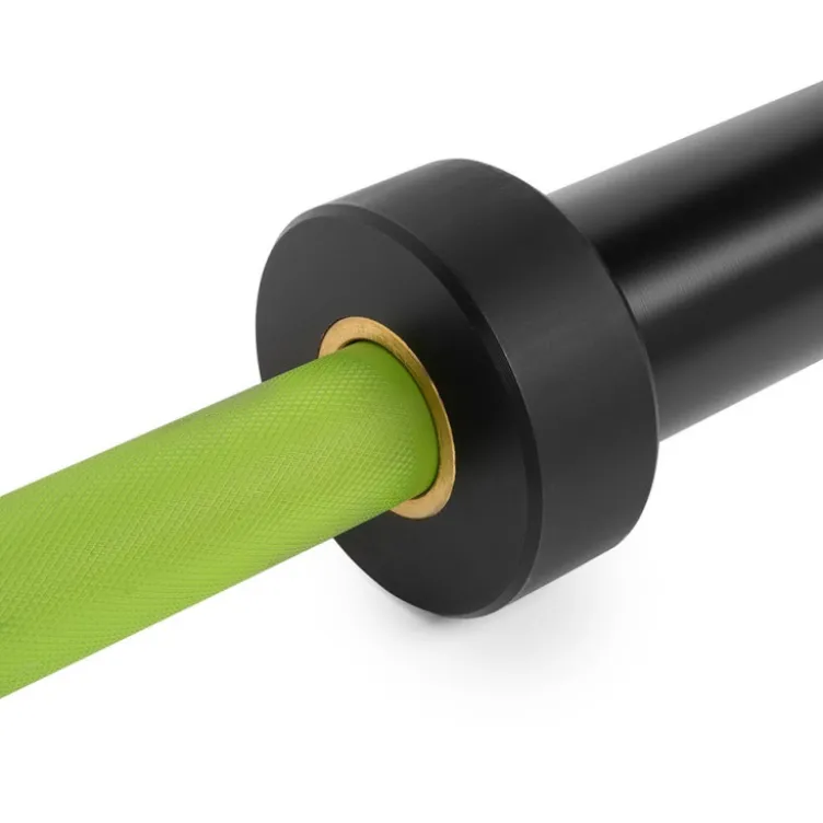 Barre de musculation olympique 50 mm avec revêtement vert "Zombie" - Capacité de charge 600 kg