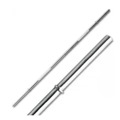 Barre de musculation standard chromée avec poignées moletées 167 cm x 30 mm