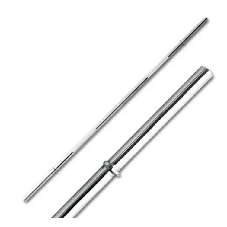 Barre de musculation standard chromée avec poignées moletées 167 cm x 30 mm