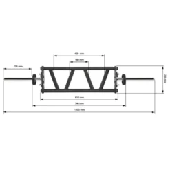 Barre de musculation standard 30 mm multi-prises - Short Multi Grip Bar ATX