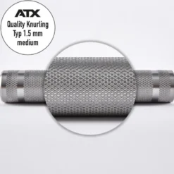 Barre de Powerlifting de marque ATX 220 cm - Capacité 1200 kg avec moletage personnalisable
