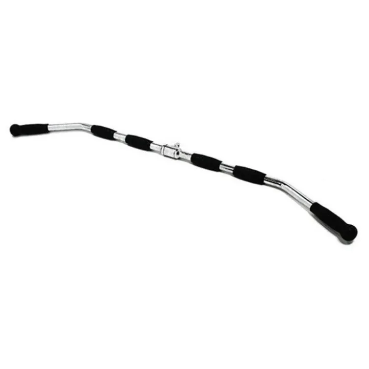 Barre de tirage 120 cm pour exercices à la poulie haute avec 6 grip en caoutchouc B01